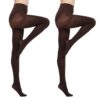 a19cd6e1541b8ba4 MANZI Run Resistant Control Top Panty Hose Opaque Tights