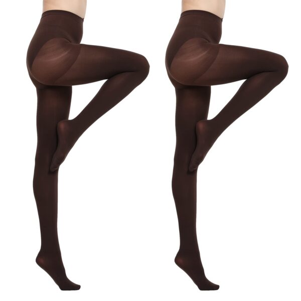 a19cd6e1541b8ba4 MANZI Run Resistant Control Top Panty Hose Opaque Tights