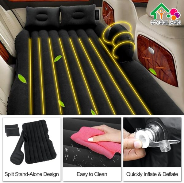 Car Inflatable Bed Mattress, Mattress Back Seat RV Mattresses, Travel for Automotive SUV Truck Berlina Furgonetas Grande Cars Backseat Sleeping Bed,Full