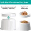 a1b3473b892f4dc1 Elevated Cat Food Bowl Super Widen Raised Cat Food Dishes for Protecting Spine, Reliefing Whisker Fatigue, Anti-Vomiting 17° Tilted Pet Feeding Bowls with Silicone Mat for Indoor Cats