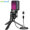 a1bb77286b526923 Zealsound RGB USB Condenser Gaming Microphone Computer Professional Mic For PC PS4 PS5 Phone Recording Streaming Podcasting