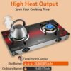a1bd3239193c3a47 Propane Stove 2 Burner Gas Stove, 28800 BTU High-Efficiency Auto Ignition Tempered Glass LPG Cooktop with CSA Regulator and Hose – for Outdoor Camping, RV, and Emergency Cooking
