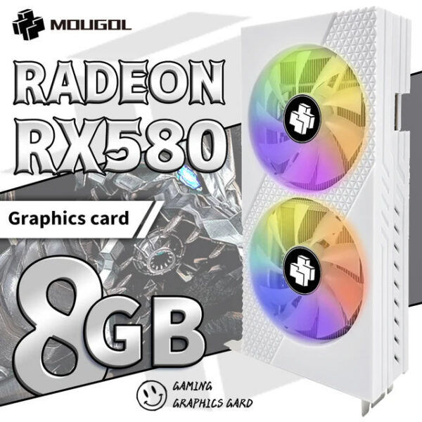 a1bdb1e2267af0f3 MOUGOL NEW RX580 8G Video GDDR5 Memory Gaming Graphics Card Desktop Computer RGB placa de video AMD Radeon RX 580 8GB GPU