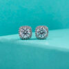 AnuJewel 5mm 1cttw D Color Moissanite Diamond 925 Sterling Silver Stud Earrings For Woman Fine Jewelry Wholesale
