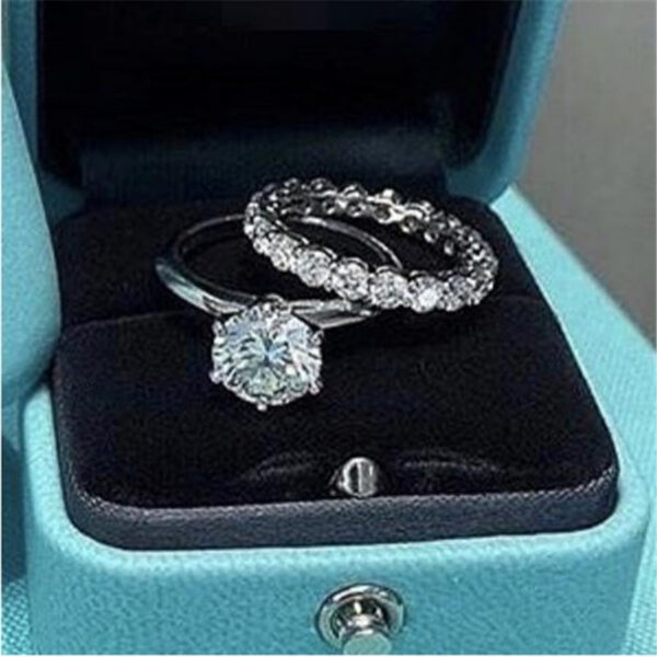 a1dfd6b2b56e5da2 Brand Promise Ring Set Real 100% Sterling Sier Diamond Engagement Wedding Band Rings for Women finger jewelry
