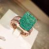 NEW Fashion Gold S Sier Emerald Paraiba Couples Ring For Women Full Diamond Zircon Engagement Gift Jewelry