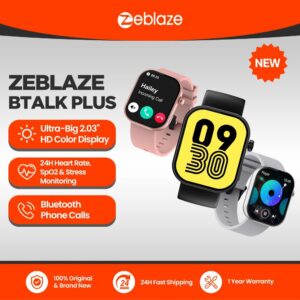 a216a06f8a39c326 New Zeblaze Btalk Plus Voice Calling Smartwatch 2.03'' HD Color Display Health and Fiess Tracking Smart Watch for Men Women