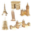 a216a4ea9e4f8992 Robotime 3D Wooden Puzzle Game Big Ben Tower Bridge Pagoda Building Model Toys For Children Kids Birthday Gift