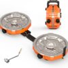 20,000 BTUs 2 Burner Propane Camping Stove, Portable Folding Camp Stove with Adjustable Burners, Regulator and Carrying Bag, Dual Gas Stoves Easy Carrying Handle for Tailgating, Camping, BBQ