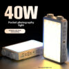 a23adb8c6cdfaa2c 40W Mini Portable LED Fill Video Light with Built-In Rechargeable Battery Fill Light for Mobile Phone Charging PD