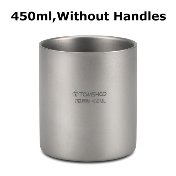 a24601d944c3d635 Tomshoo 220/350/450/600ml Double Layer Titanium Water Cup Coffee Tea Mug for Home Outdoor Camping Hiking Backpacking Picnic
