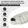 Naturehike Winter White Goose Down Sleeping Bag for Adults, 860FP Lightweight Compact Mummy Sleeping Bag for Camping, Backpacking and Hiking