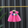 Summer Sweet Baby Girl Sleeveless Dresses Flowers Simple Solid Color Newborn Children Clothes Toddlers Thin Cotton Kids Costume