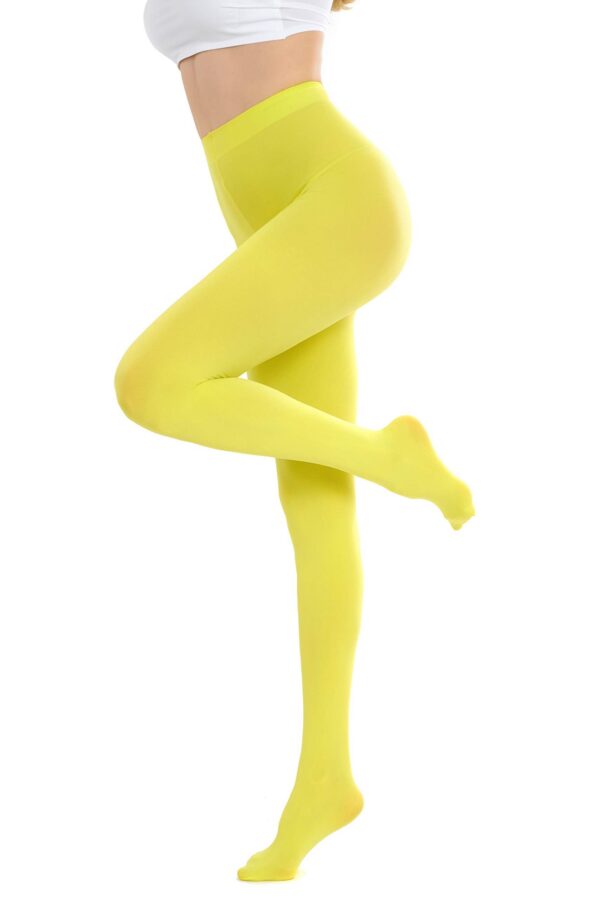 a25ceb6b0d0d99b5 CozyWow Run Resistant 80D Soft Solid Color Semi Opaque Footed Tights High Waist