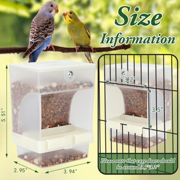 a25de3b3f5ccf660 Rypet No-Mess Bird Feeder - Parrot Integrated Automatic Feeder for Small to Medium Birds