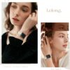 LELONG Compatible with Apple Watch Band 38mm 40mm 41mm Series 9 Series 8 7 6 5 4 3 2 1 SE Ultra, Bling Replacement Bracelet iWatch Band, Diamond Rhinestone Stainless Steel Metal Wristband Strap