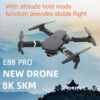 a269ab8d0b3becba Professional Drone E88 4k wide-angle HD camera WiFi fpv height Hold Foldable RC quadrotor helicopter Camera-free children's toys