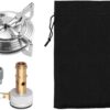 HOMGEN Portable Gas Stove | Mini Camping Gas Cooker with Butane/Propane Adapters and Storage Bag | Compact Camping Stove Gas Burner for Backpacking, Hiking & Outdoor Cooking