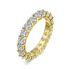 OEVAS 2.2 Carat 3MM Moissanite Full Circle Row Ring Sterling Sier Pass Diamond Test For Women Wedding Fine Jewelry