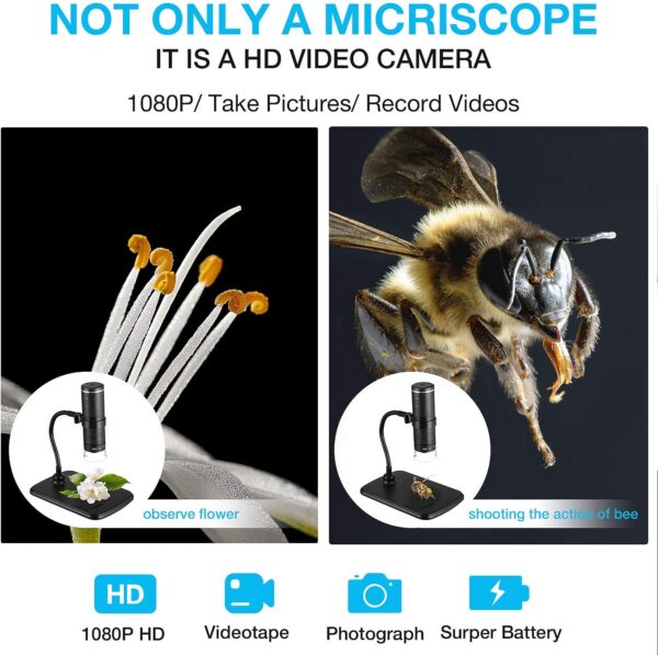 a274bb3faec6356c Wireless Digital Microscope 50X-1000X Magnification Portable Handheld USB Microscopes with Flexible Stand For iPhone Android PC