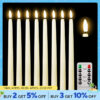 a2788ae467da1cc8 LED Flameless Flickering Taper 3D Wick Candles Lamp with Remote Control Tea Lights Wedding Home Decor Battery Operated