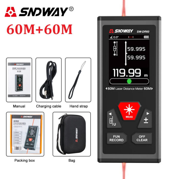 a28bbc28337d7f33 SNDWAY Rangefinder Distance Meter Digital Range Finder Mini Professional Laser Measuring Tool