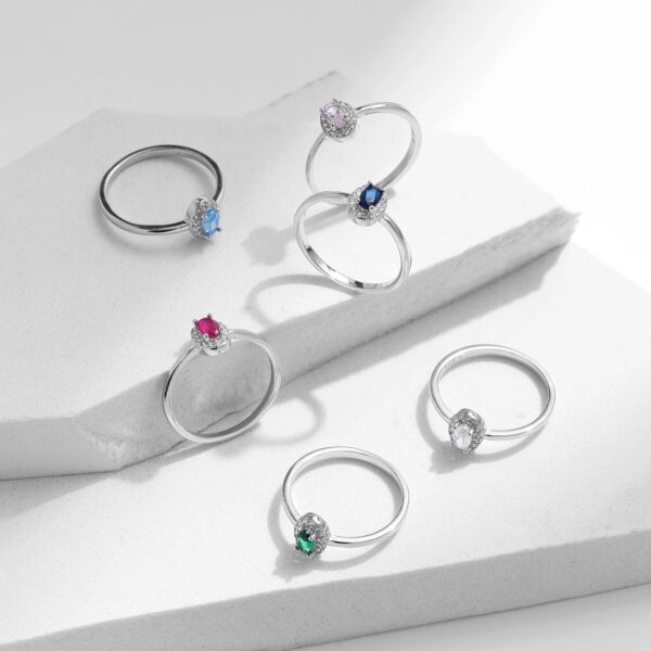 a28c9c6d8f795b4f MODIAN Real 925 Sterling Silver Classic Elegant Oval Rainbow Colorful Zirconia Ring For Women Wedding Engagement Fine Jewelry