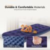 RAPTAVIS Single Size Air Mattress Inflatable Bed, Blow Up Mattress Camping Sleeping Pad