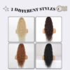 a29e98f2c3ccd655 Long Curly Drawstring Synthetic Ponytails Women Black Blonde Red Ponytail Clip in Hair Extensions for Daily Cosplay