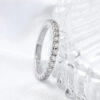 Smyoue 0.9ct 2mm Moissanite Ring for Women Men Full Enternity Match Wedding Diamond Band 100% Solid Sier Stackable Rings