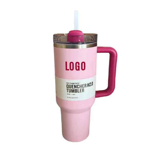 1pc New Quencher H2.0 40oz Stainless Steel Tumblers Cups With Silicone Handle Lid and Straw 2nd Generation Car Mugs Vacuum Insulated Water Bottles 0928