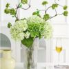 a2cabab99d3b77be 3PCS 22 inch Realistic Artificial Hydrangea Large Real Touch Flowers Artificial Flowers Dry Flowers Outdoor Wedding Christmas Office Family Party Living Room Table Decoration (Blue)