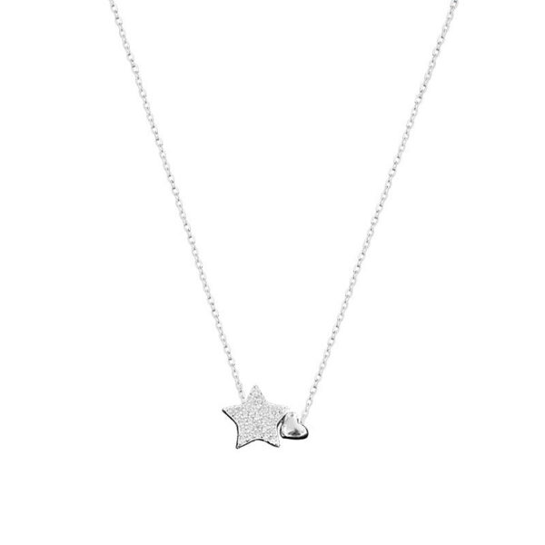 a2ccfe941712b509 Birthday Gift Sterling Sier Cute Shiny Star Collar Pendant Flashing Diamond Necklace Woman Charm Jewelry Wedding Party Gif