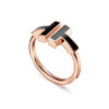 a2ed030718e4f54d Designer Plated Wire for Women Mens Wedding Open with Month-of-pearl Diamond Ring Titanium Sier Rose Gold