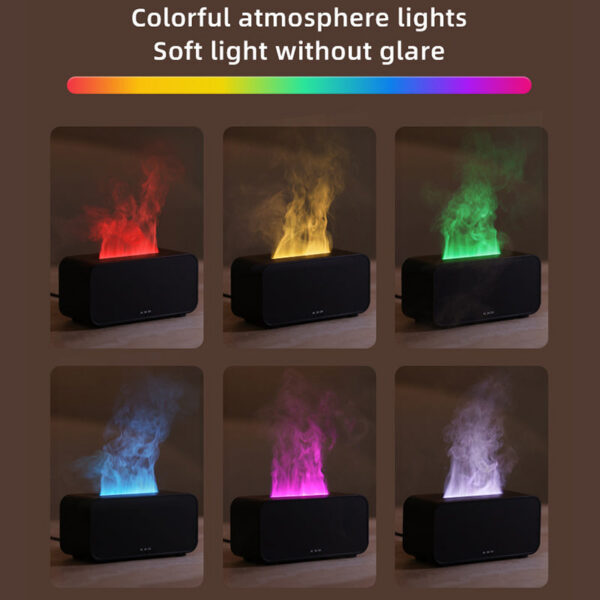 a303c2577b03f69d New Simulation Flame Aromatherapy hine Mini Air LED Colorful Light Timer Humidifier Home Perfume Diffuser