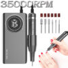 YOKEFELLOW Professional Drill hine Kit 35000RPM Rechargeable Portable Electric Nail File for Manicure Acrylic Gel Nails