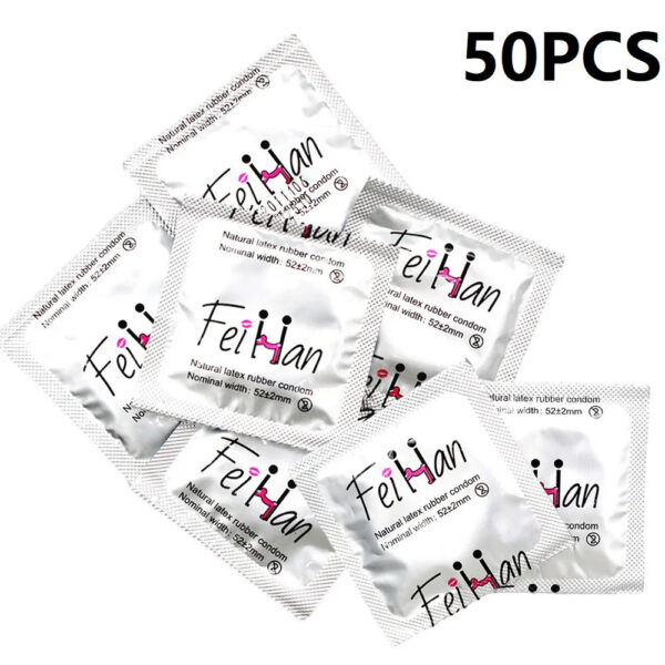 a31f2b39ac5f440e Smooth Natural Latex Condom Ultra Thin Condoms Sex Tools Penis Sleeve for Men Contraception Sex Product Condones 100/50/30/10Pcs