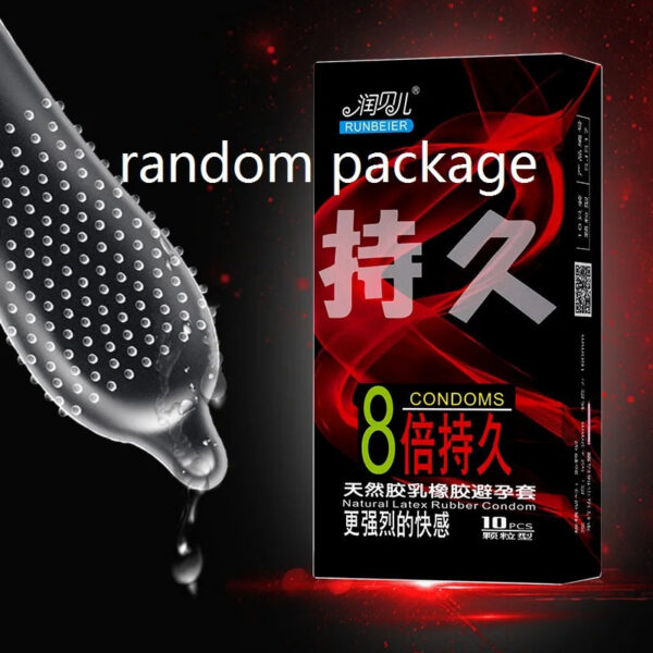 a32dfb59d43e8c73 Ultrathin Ribbed Condoms Long-lasting Sex Toys with Dotted Granular Threaded Passionate Lock Sperm Stimulation for Men Sex Goods