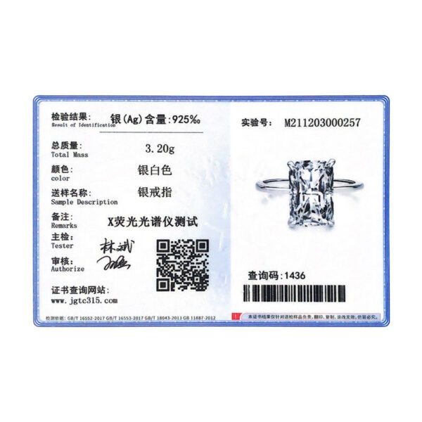a335b6dc94e5cf88 Modian Classic Rectangular Cutting Clear CZ Ring Solid Sterg Sier Finger Rings For Women Wedding Fine Jewelry