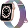 Marge Plus for Apple Watch Band Series Ultra 8 7 6 5 4 3 2 1 SE 38mm 40mm 41mm 42mm 44mm 45mm 49mm Women and Men, Stainless Steel Mesh Loop Magnetic Clasp Replacement for iWatch Bands