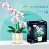 a376969a953e6204 Weilei Creative 2138 Eternal Flower Butterfly Orchid Plant Pot Building Blocks Desktop Ornaments Assembly Plastic Abs