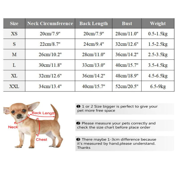 Winter Warm Coat Jacket Windproof Dog for Small Dogs Padded Clothing Chihuahua Clothes Pet Supplies