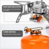 a37bf6d30b8b8d42 Odoland 3500W Windproof Camping Gas Stove Portable Collapsible Outdoor Camping Stove with Piezo Ignition Backpacking Stove for Outdoor Cooking Hiking Picnic and Camping Grey