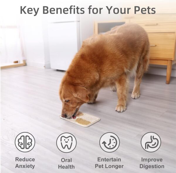 MateeyLife 3PCS Lick Mat for Dogs and Cats with Suction Cups, Dog Lick Mat for Anxiety Relief, Dog Toys to Keep Them Busy, Dog Enrichment Toys for Bathing, Cat Peanut Butter Lick Pad for Boredom