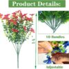 a37eff1c7eec2143 Grunyia 10 Bundles Artificial Flowers Outdoor UV Resistant Fake Flowers No Fade Faux Plants Garden Porch Window Box Decorating (White)