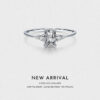 Modian Rectangle Dazzling Ring Solid 925 Sterling Silver Clear Cubic Zirconia Finger Rings For Women Wedding Fine Jewelry Anel