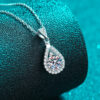 Smyoue 100% Real Moissanite Necklace Women Vvs Round Cut Diamond Pendant for Girlfriend Jewelry S Sterling Sier Gra