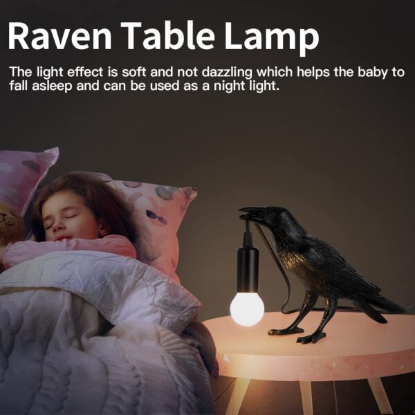 a38cf6b7c055a6d4 OVANUS Crow - Raven Lamp Adjustable Brighess with Bulb,Bird lamp,Crow Light for Bedside Bedroom Living Room Decor