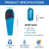 QEZER Ultralight Sleeping Bag for Adults,only 780g Backpacking Sleeping Bag Filled 600+FP Duck Down 5°C 15°C for Camping,and Hiking,Warehouse Outdoor