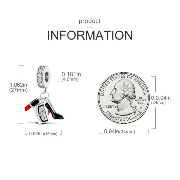 a3a18e6ec26eeb72 MULA 1PC Sier Plated Dangle Charms Lipstick Plane Insect Pendants Fit Original Bracelet Beads DIY Fashion Jewelry